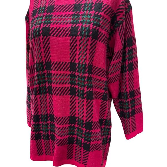 Vintage Jones New York Oversized Checkered Sweater – Size XL - Picture 2 of 3
